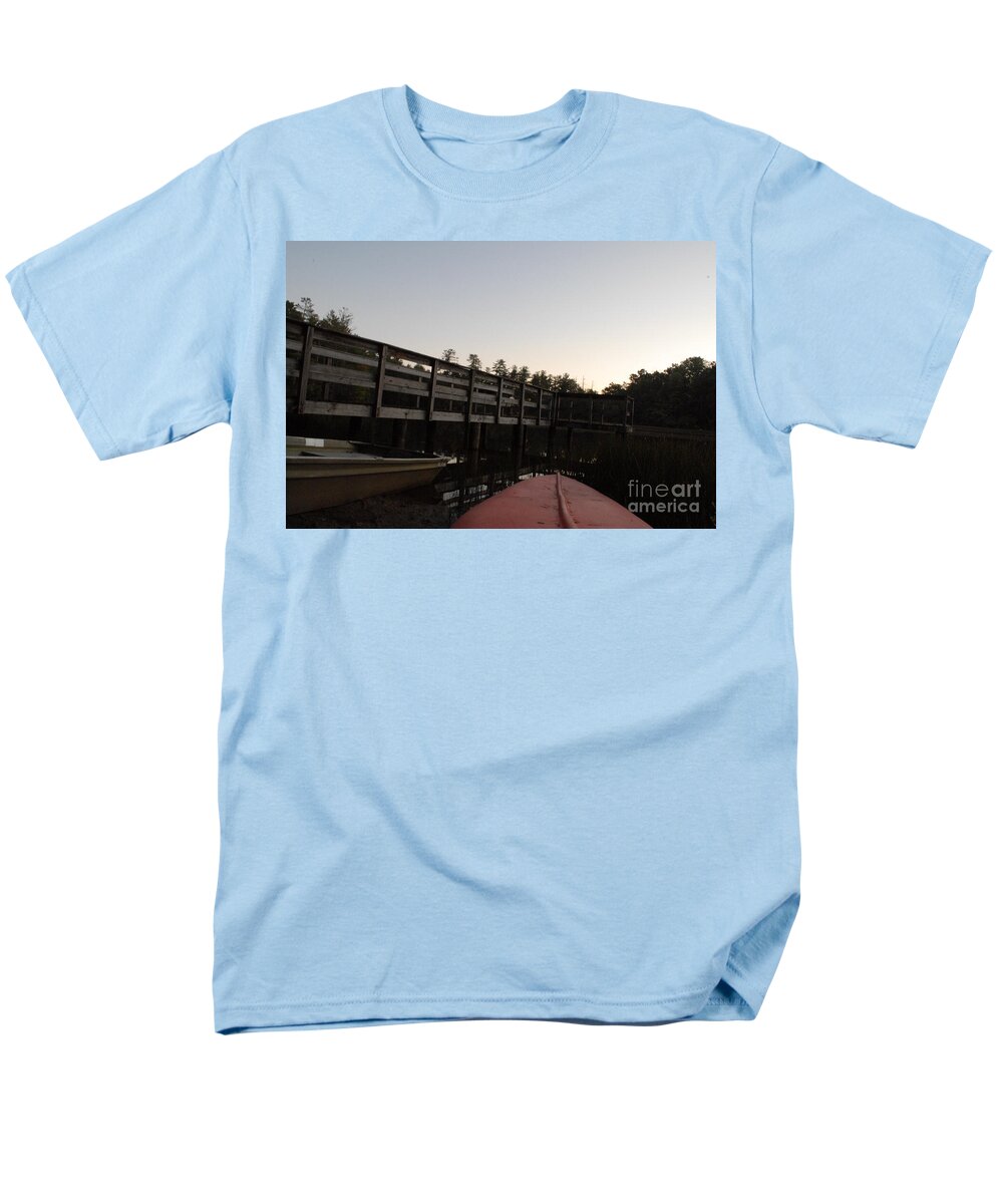 Kayak by Wooden Dock at Dusk - Men's T-Shirt  (Regular Fit)