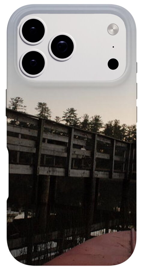 Kayak by Wooden Dock at Dusk - Phone Case