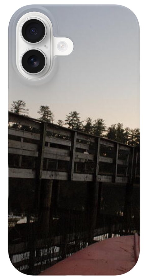 Kayak by Wooden Dock at Dusk - Phone Case