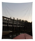 Kayak by Wooden Dock at Dusk - Tapestry