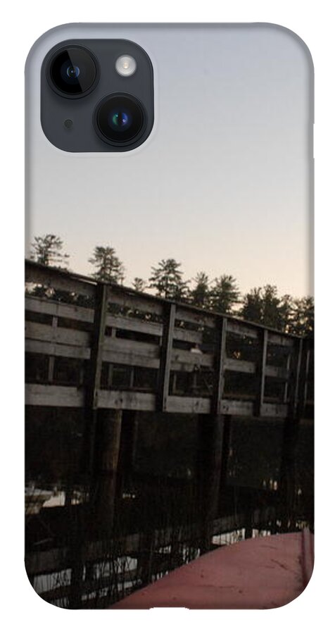 Kayak by Wooden Dock at Dusk - Phone Case