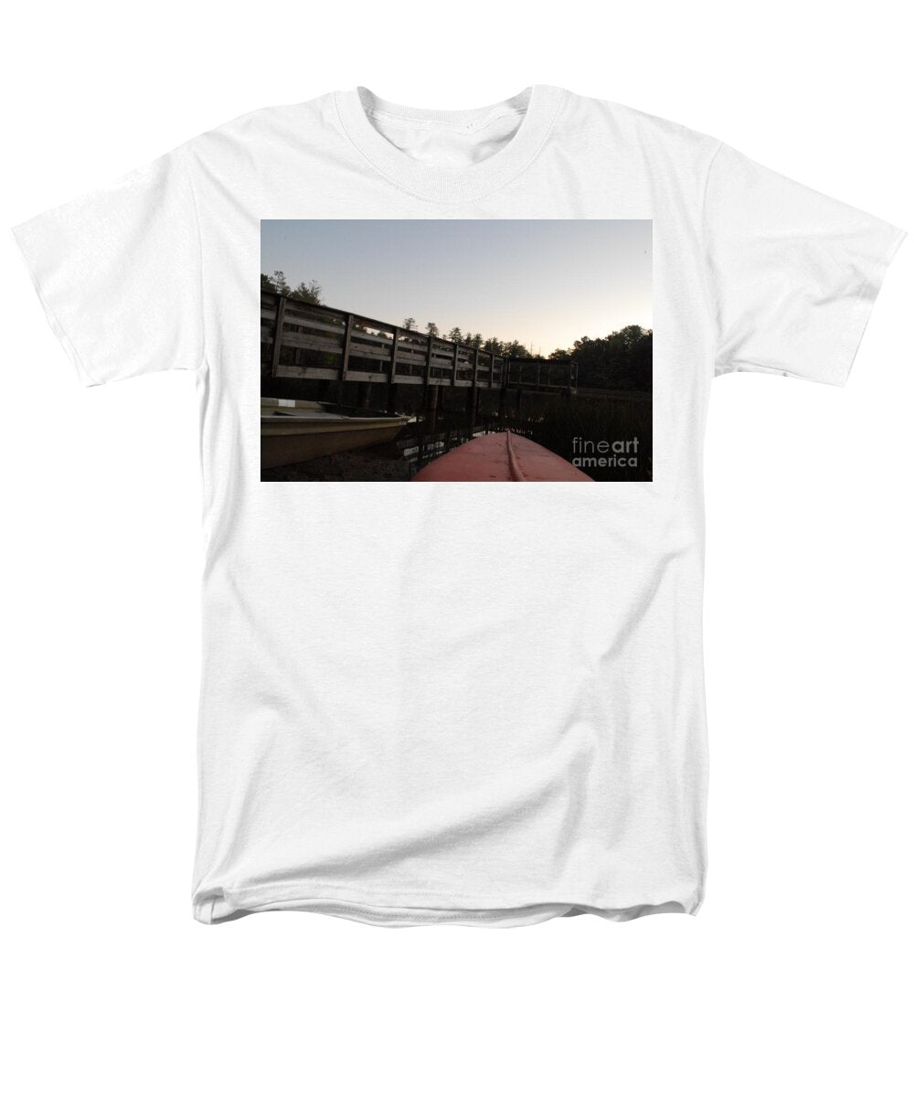 Kayak by Wooden Dock at Dusk - Men's T-Shirt  (Regular Fit)