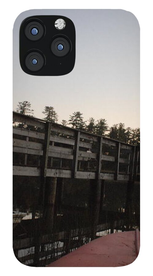 Kayak by Wooden Dock at Dusk - Phone Case