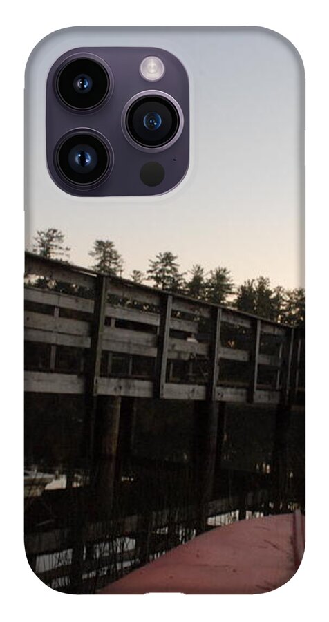 Kayak by Wooden Dock at Dusk - Phone Case