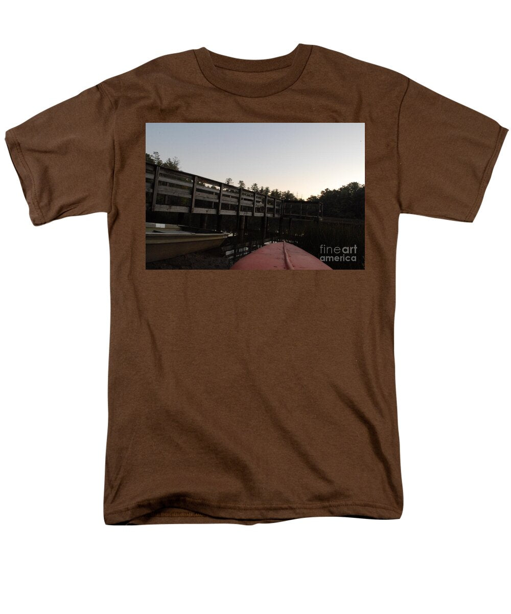 Kayak by Wooden Dock at Dusk - Men's T-Shirt  (Regular Fit)