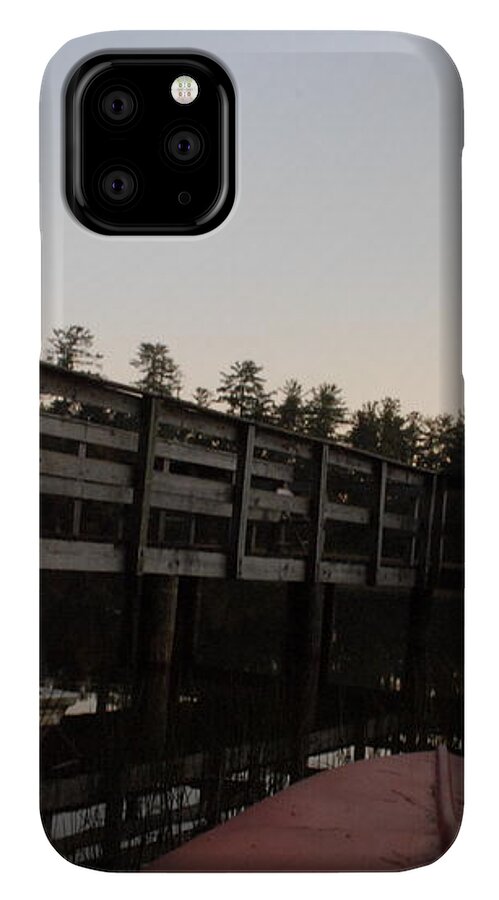 Kayak by Wooden Dock at Dusk - Phone Case