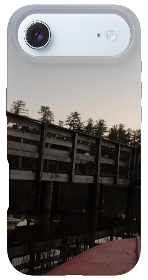 Kayak by Wooden Dock at Dusk - Phone Case
