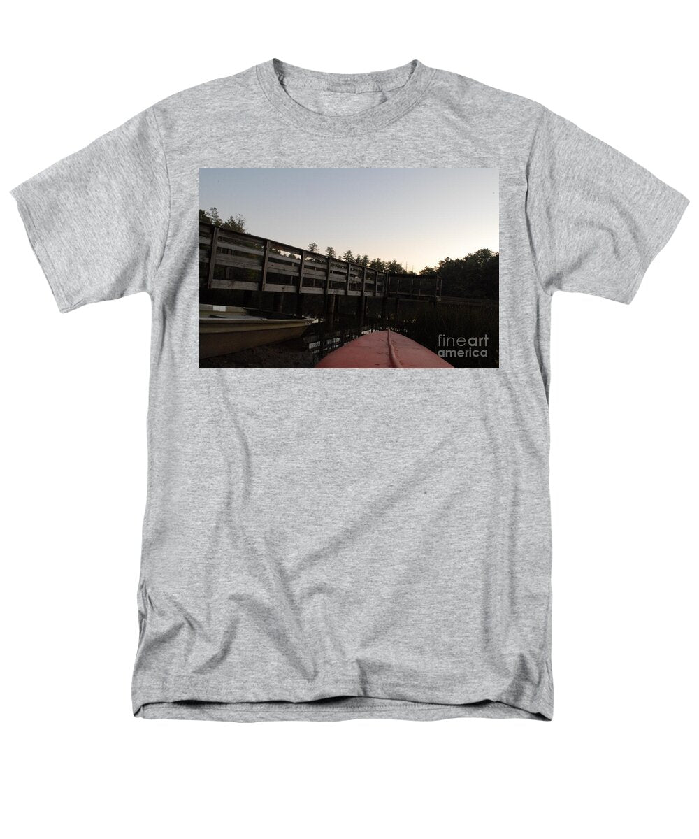 Kayak by Wooden Dock at Dusk - Men's T-Shirt  (Regular Fit)