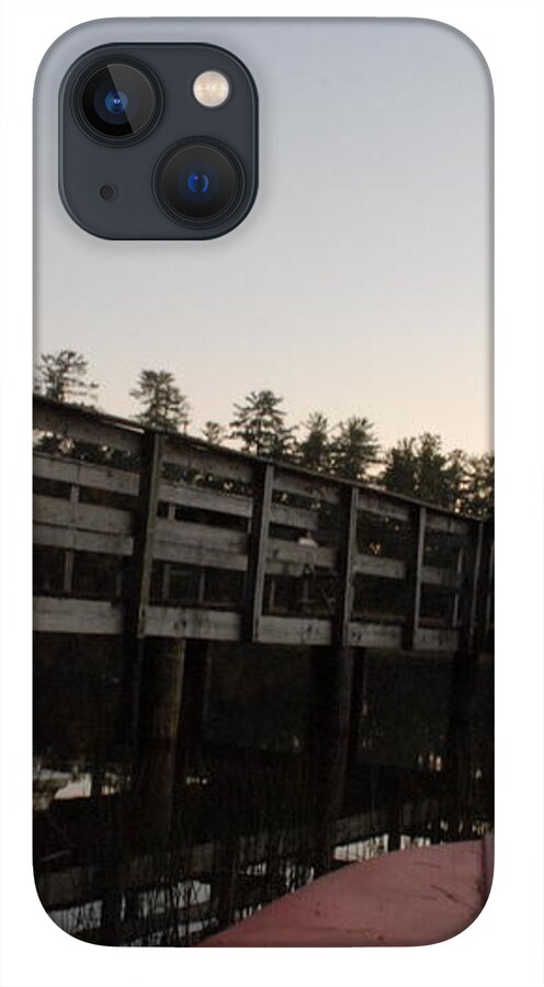 Kayak by Wooden Dock at Dusk - Phone Case