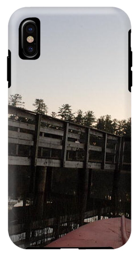 Kayak by Wooden Dock at Dusk - Phone Case