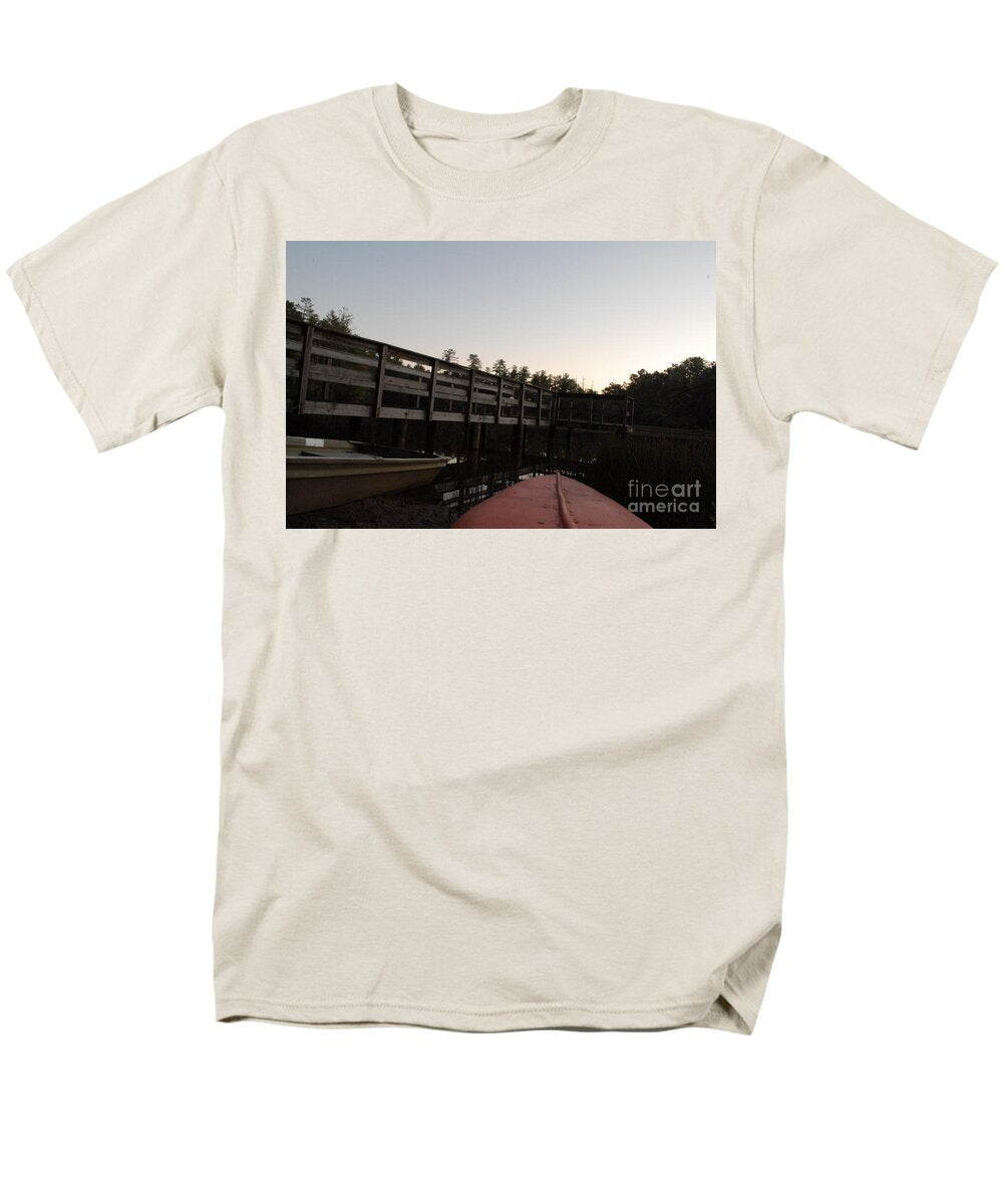Kayak by Wooden Dock at Dusk - Men's T-Shirt  (Regular Fit)