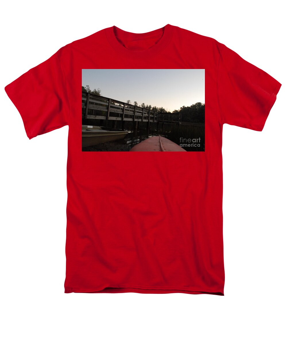 Kayak by Wooden Dock at Dusk - Men's T-Shirt  (Regular Fit)