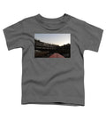 Kayak by Wooden Dock at Dusk - Toddler T-Shirt