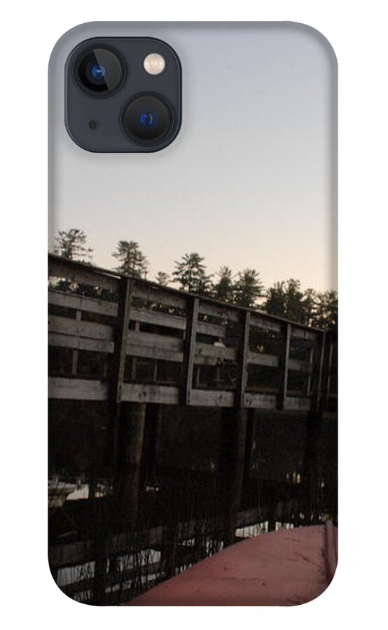 Kayak by Wooden Dock at Dusk - Phone Case