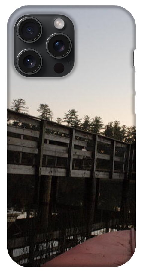 Kayak by Wooden Dock at Dusk - Phone Case
