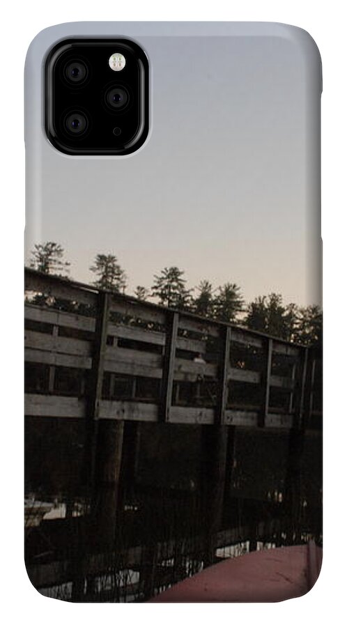 Kayak by Wooden Dock at Dusk - Phone Case