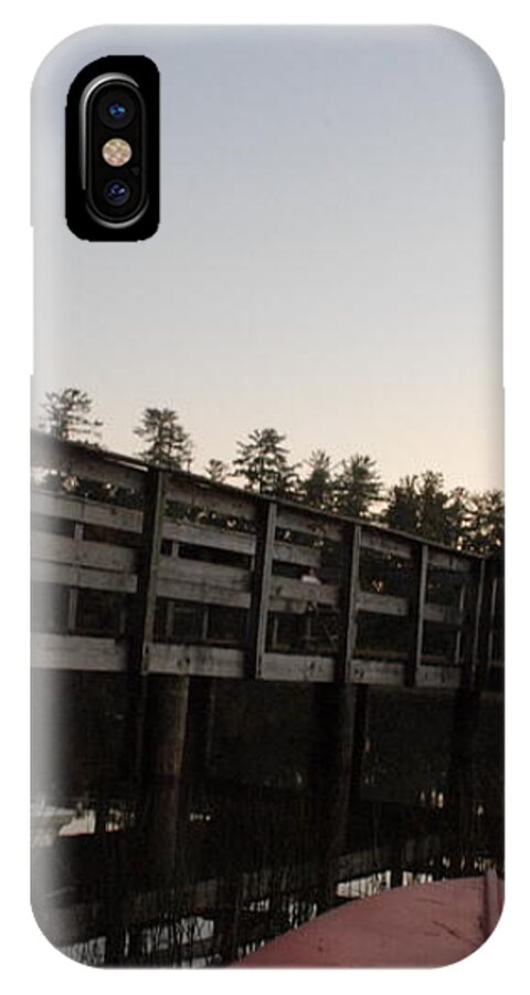 Kayak by Wooden Dock at Dusk - Phone Case
