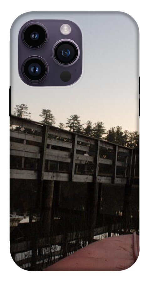 Kayak by Wooden Dock at Dusk - Phone Case