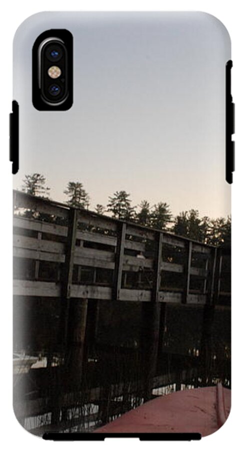 Kayak by Wooden Dock at Dusk - Phone Case