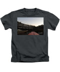 Kayak by Wooden Dock at Dusk - Kids T-Shirt