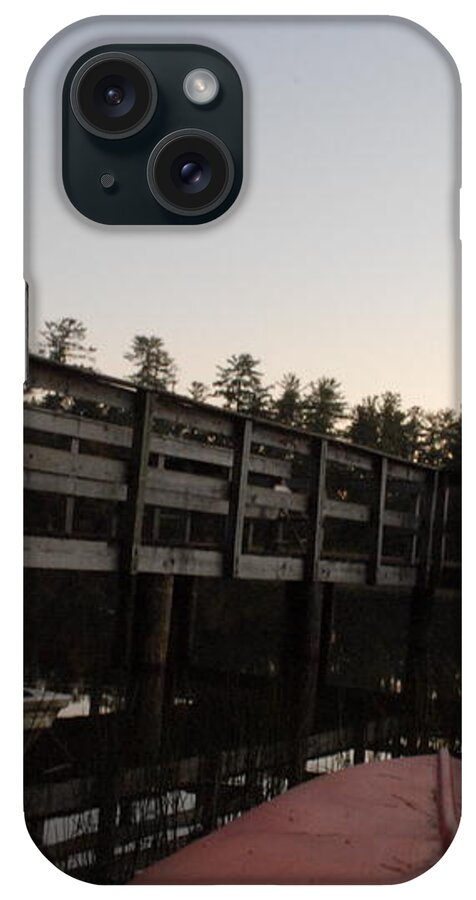 Kayak by Wooden Dock at Dusk - Phone Case