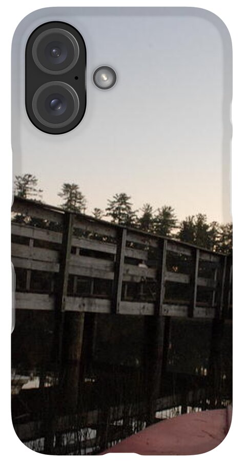 Kayak by Wooden Dock at Dusk - Phone Case