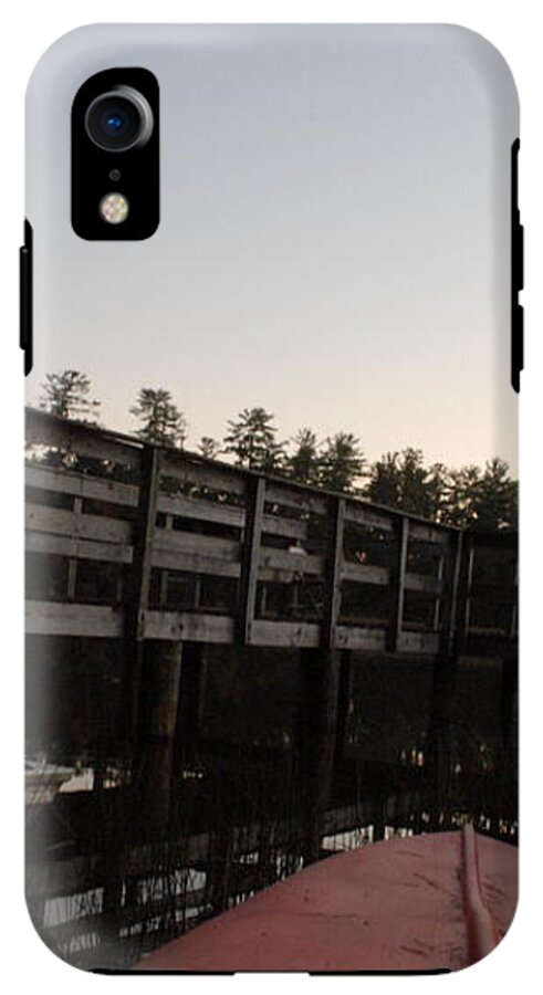 Kayak by Wooden Dock at Dusk - Phone Case