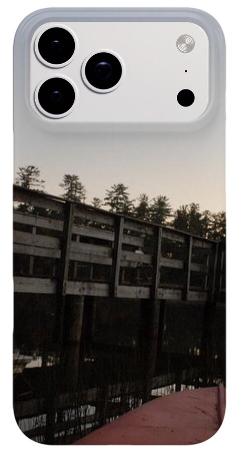 Kayak by Wooden Dock at Dusk - Phone Case