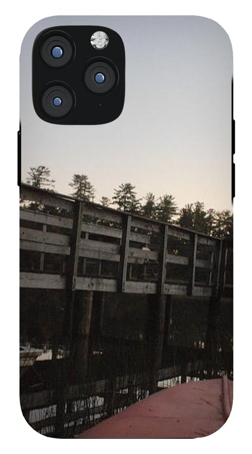 Kayak by Wooden Dock at Dusk - Phone Case