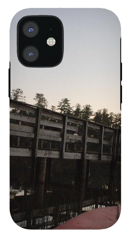 Kayak by Wooden Dock at Dusk - Phone Case