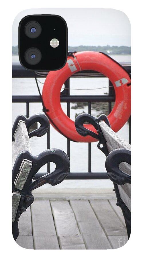 Lifebuoy Overlooking a Calm River - Phone Case