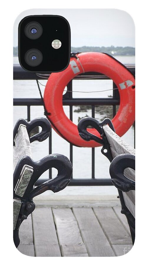 Lifebuoy Overlooking a Calm River - Phone Case