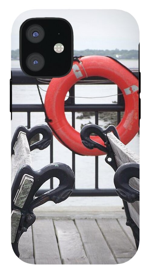 Lifebuoy Overlooking a Calm River - Phone Case