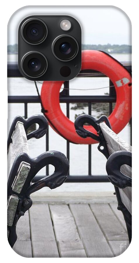 Lifebuoy Overlooking a Calm River - Phone Case