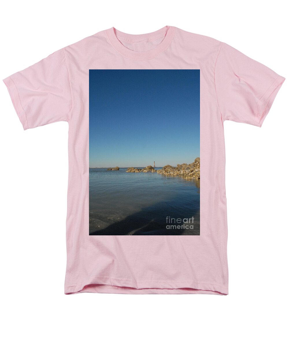 Lighthouse by Rocky Shore - Men's T-Shirt  (Regular Fit)