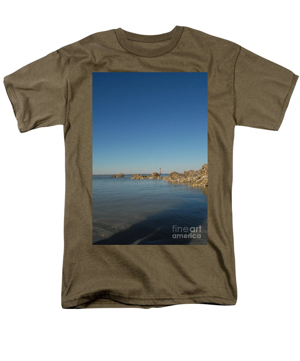 Lighthouse by Rocky Shore - Men's T-Shirt  (Regular Fit)