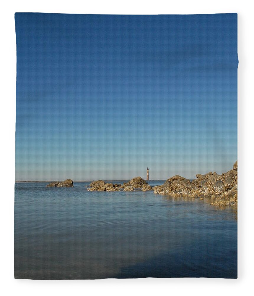 Lighthouse by Rocky Shore - Blanket