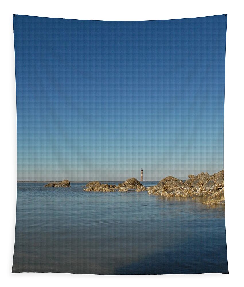 Lighthouse by Rocky Shore - Tapestry