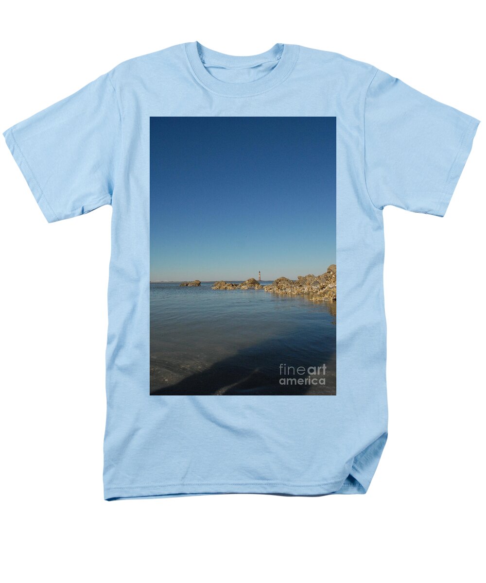Lighthouse by Rocky Shore - Men's T-Shirt  (Regular Fit)