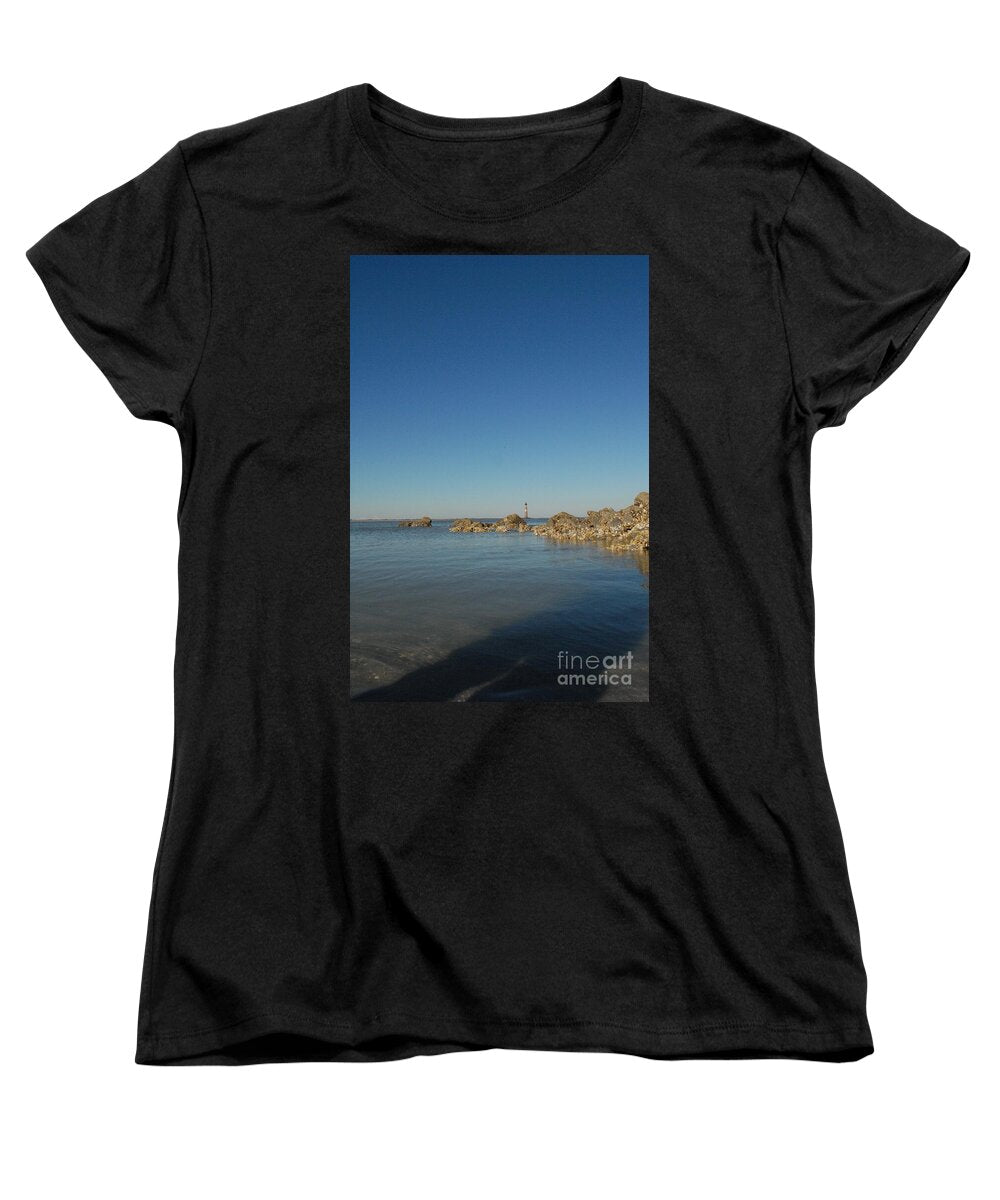 Lighthouse by Rocky Shore - Women's T-Shirt (Standard Fit)