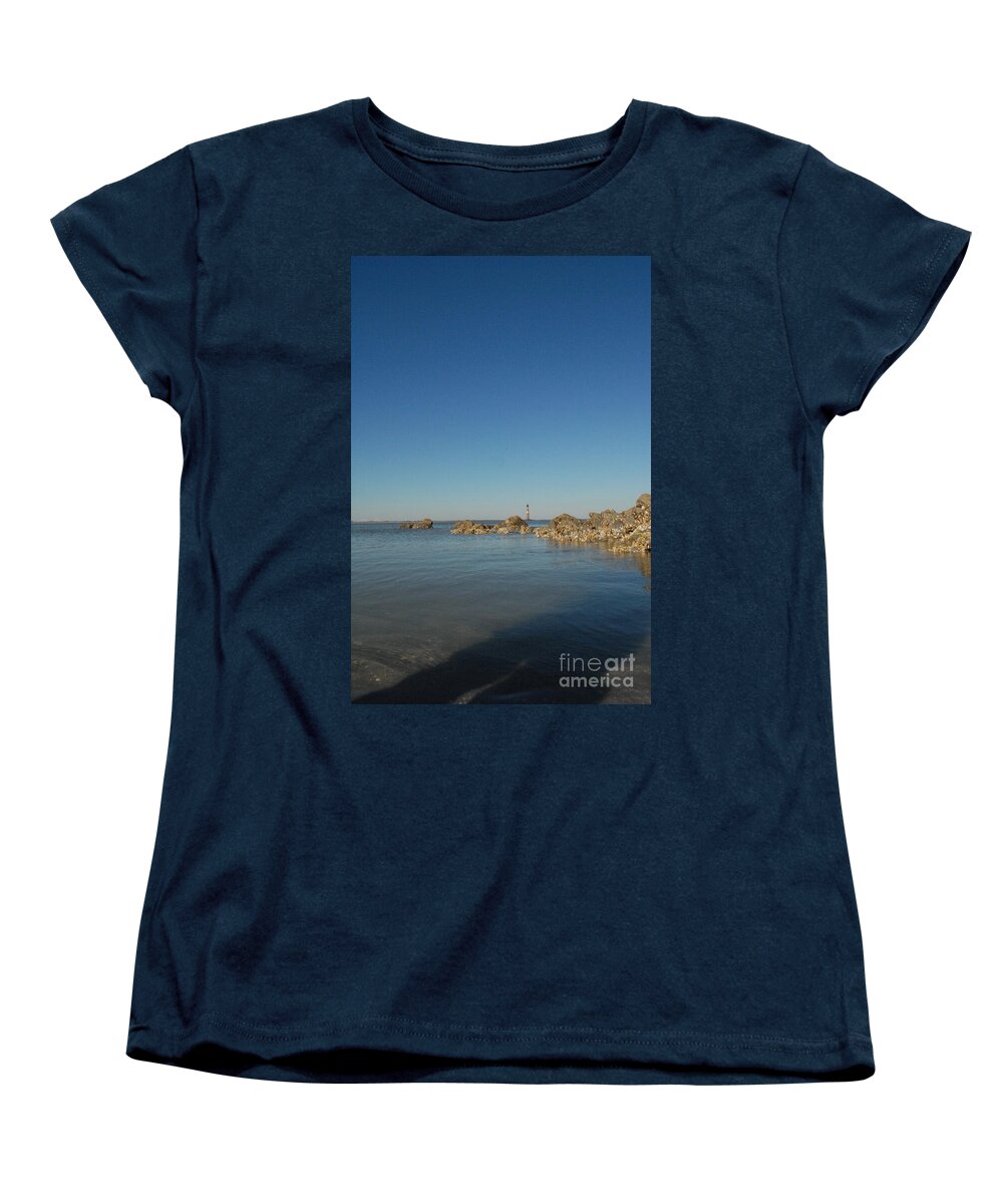 Lighthouse by Rocky Shore - Women's T-Shirt (Standard Fit)