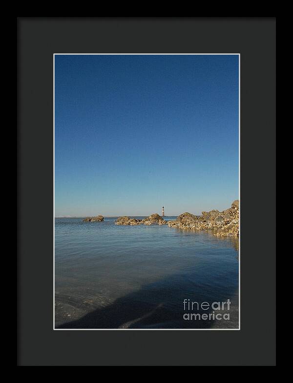 Lighthouse by Rocky Shore - Framed Print