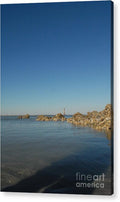 Lighthouse by Rocky Shore - Acrylic Print