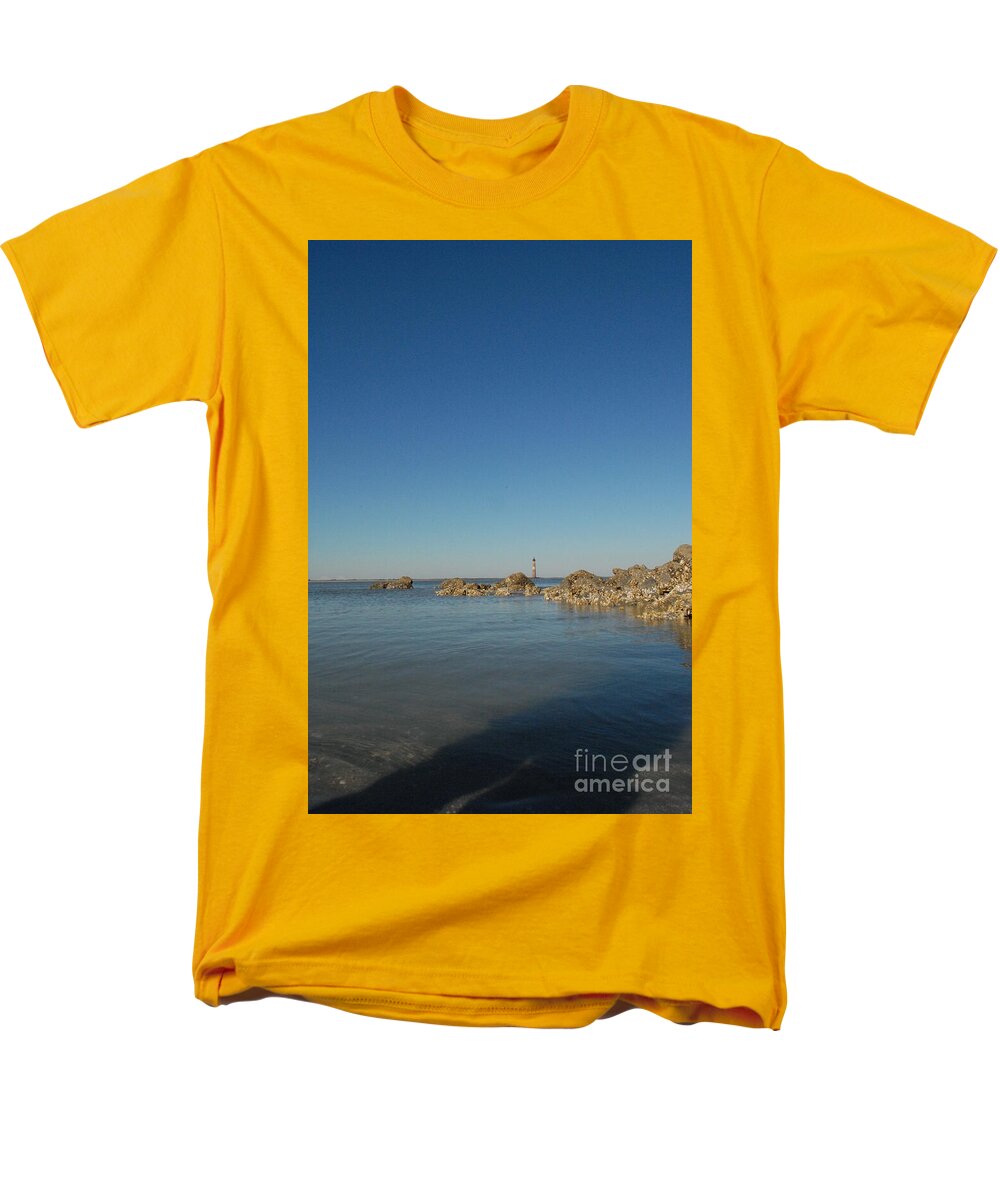 Lighthouse by Rocky Shore - Men's T-Shirt  (Regular Fit)
