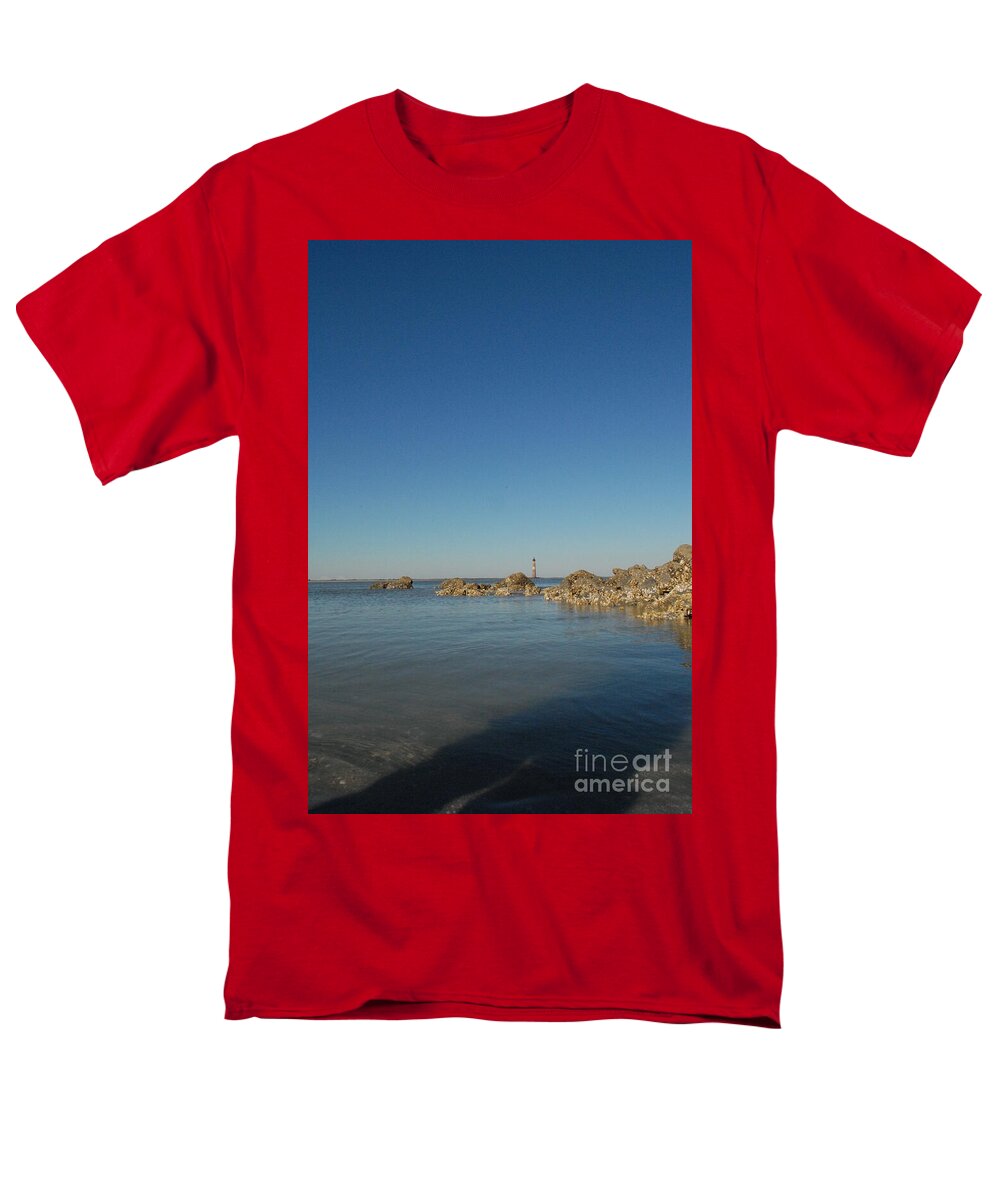 Lighthouse by Rocky Shore - Men's T-Shirt  (Regular Fit)