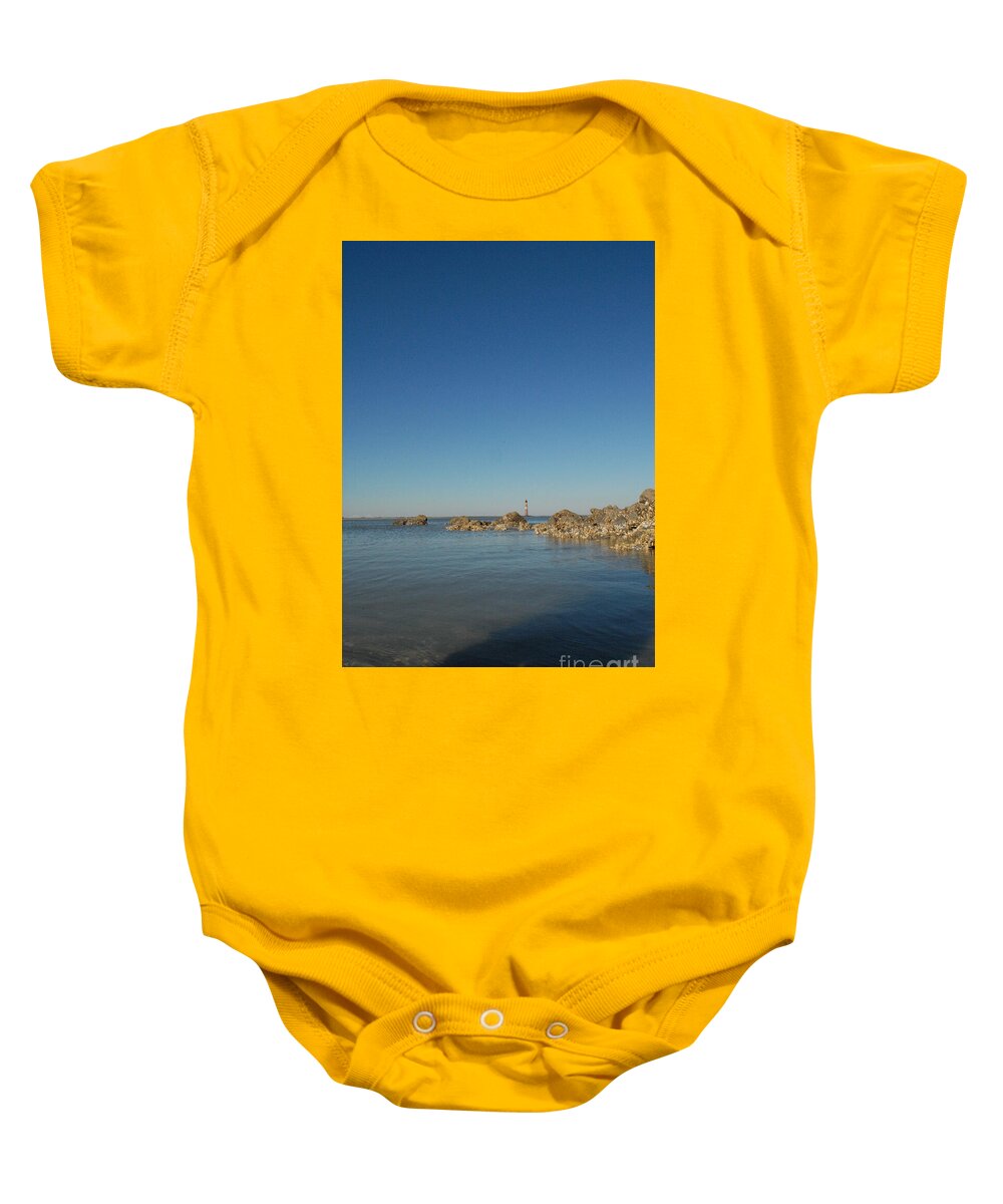 Lighthouse by Rocky Shore - Baby One-Piece
