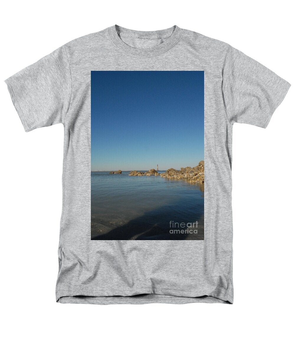 Lighthouse by Rocky Shore - Men's T-Shirt  (Regular Fit)