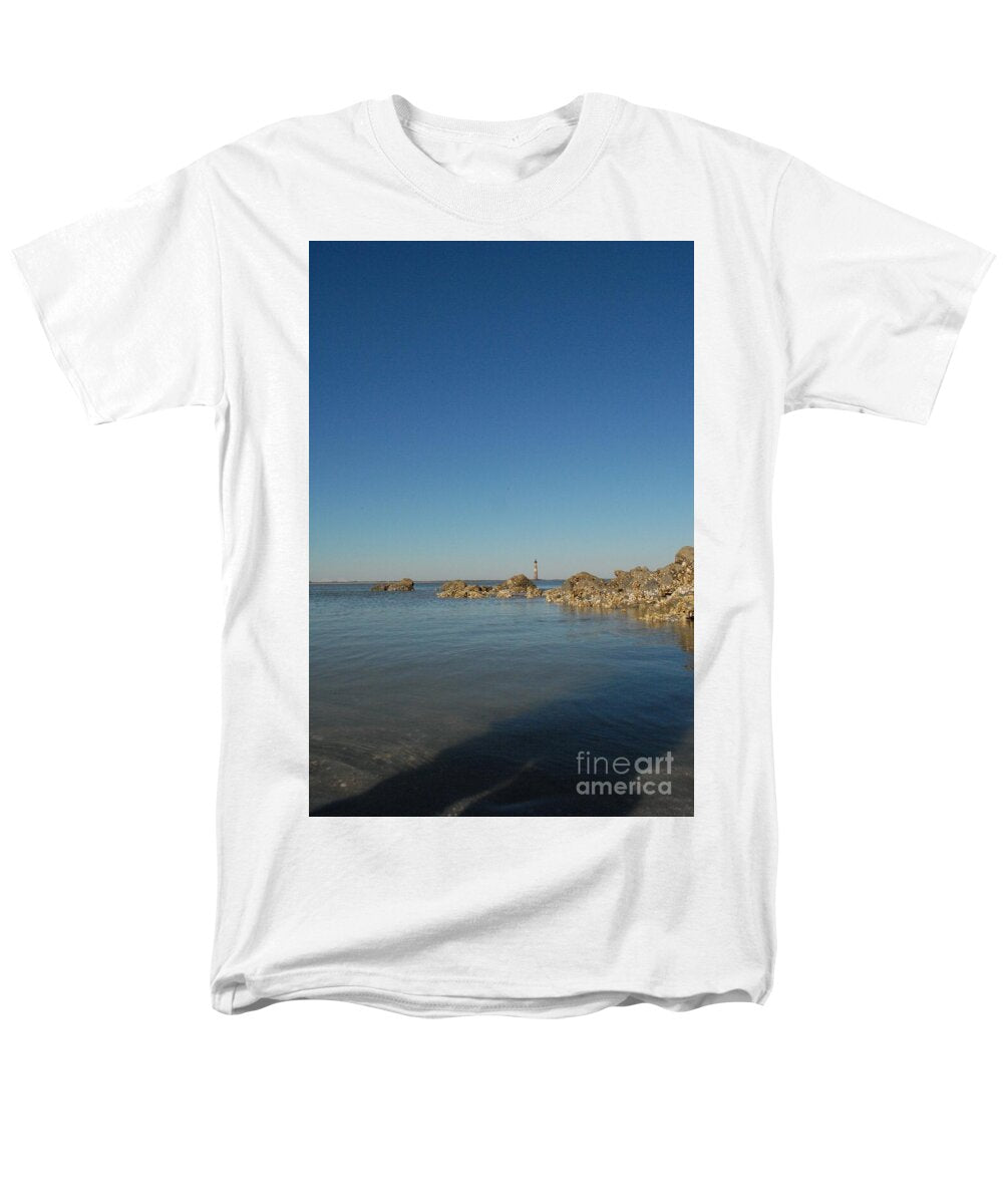 Lighthouse by Rocky Shore - Men's T-Shirt  (Regular Fit)