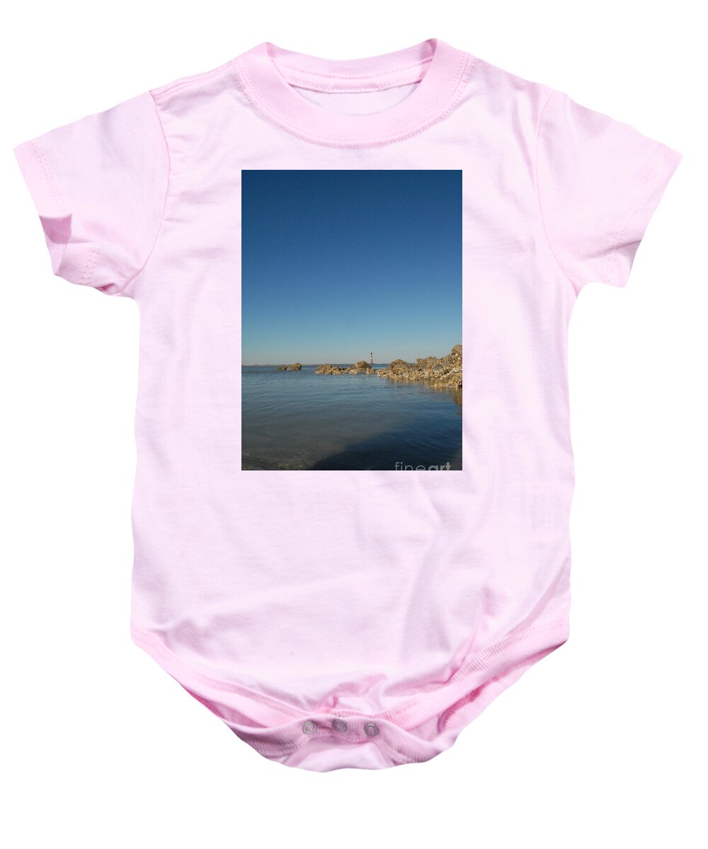 Lighthouse by Rocky Shore - Baby One-Piece