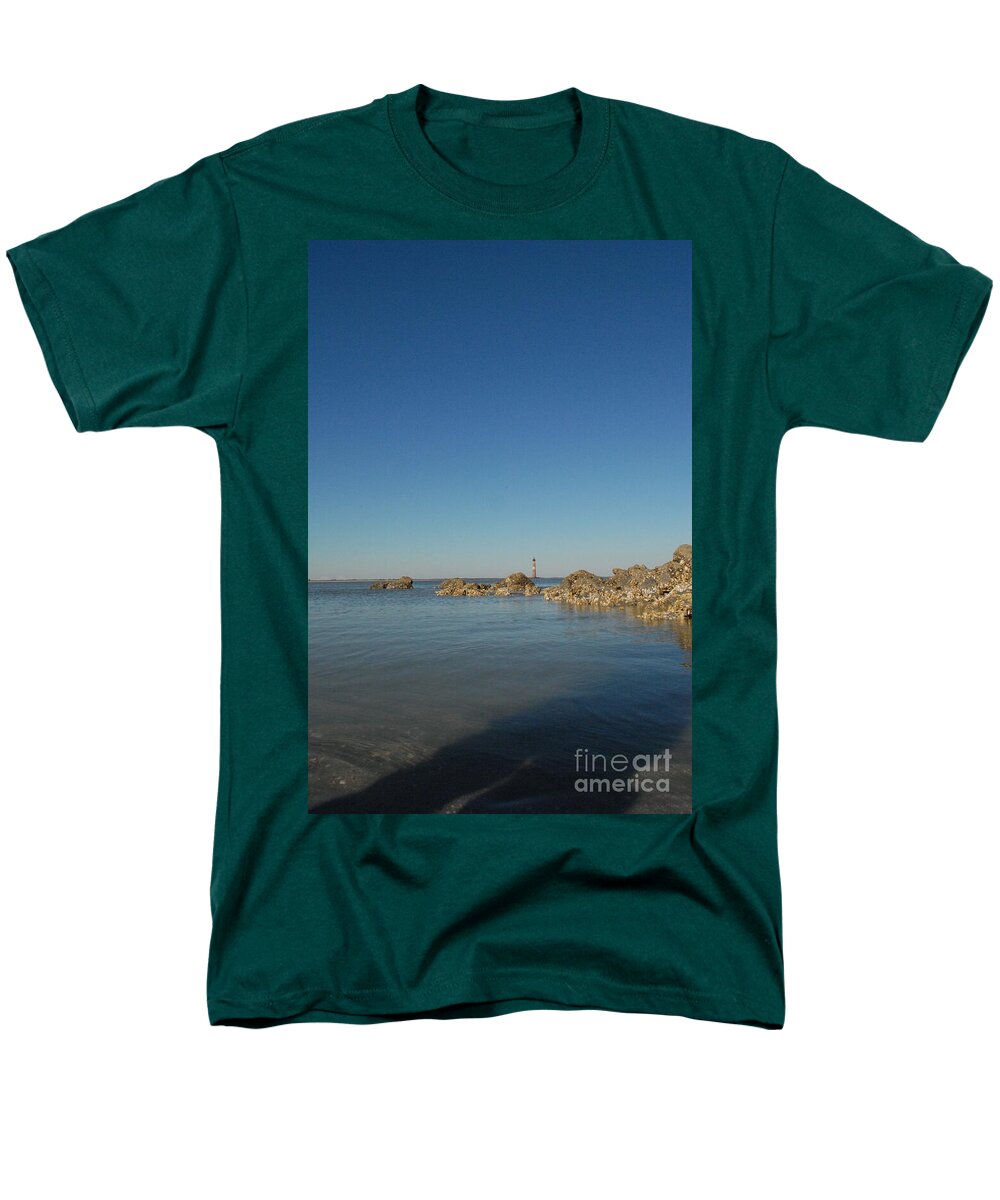 Lighthouse by Rocky Shore - Men's T-Shirt  (Regular Fit)